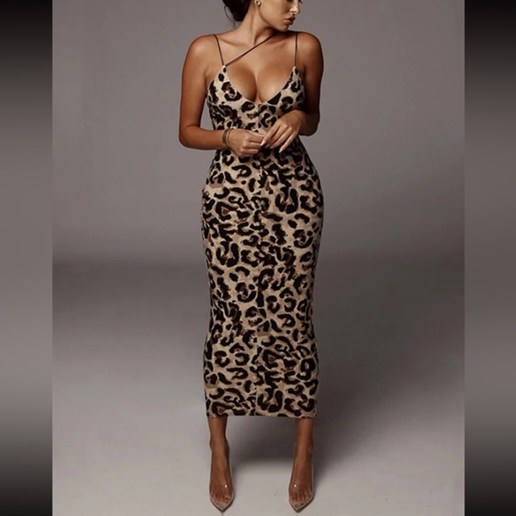 Leopard Bodycon Dress - Picture 1 of 6